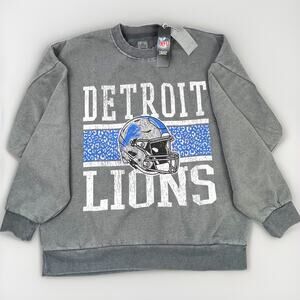 NFL Detroit Lions Gameday Couture Crewneck Sweatshirt Size XL Vintage Wash Soft!